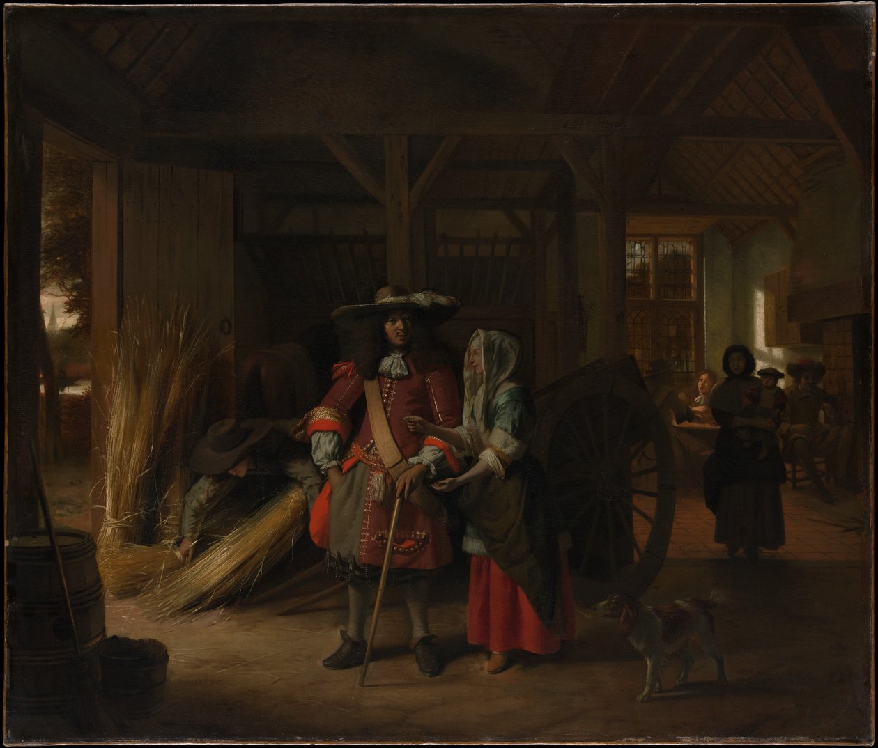 Å betale vertinnen av Pieter de Hooch