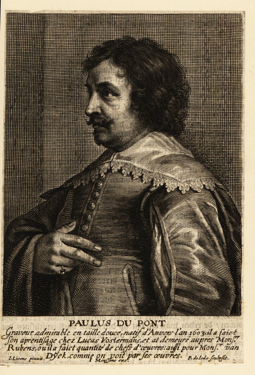 Portrett av Paulus Pontius, flamsk gravør og maler av Pieter de II Jode