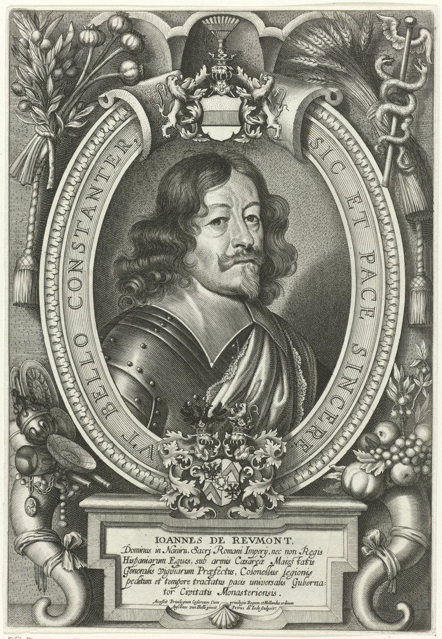 Portrett van Johann von Reumont Peacemakers of the Christian World (serietittel) av Pieter de Jode (II)