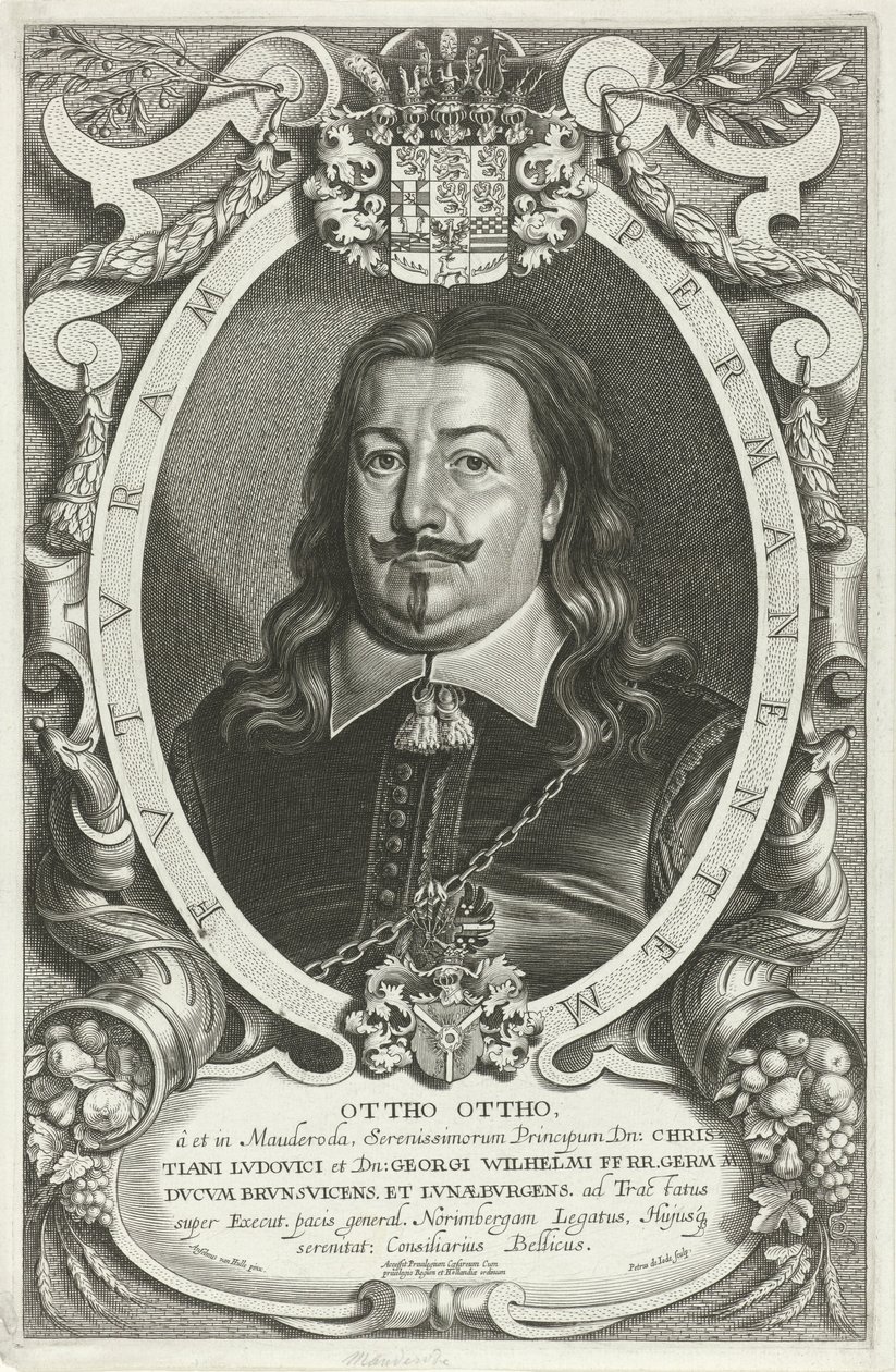 Portrett av Otto Otto von Mauderode Famous Legates (serietittel) av Pieter de Jode (II)