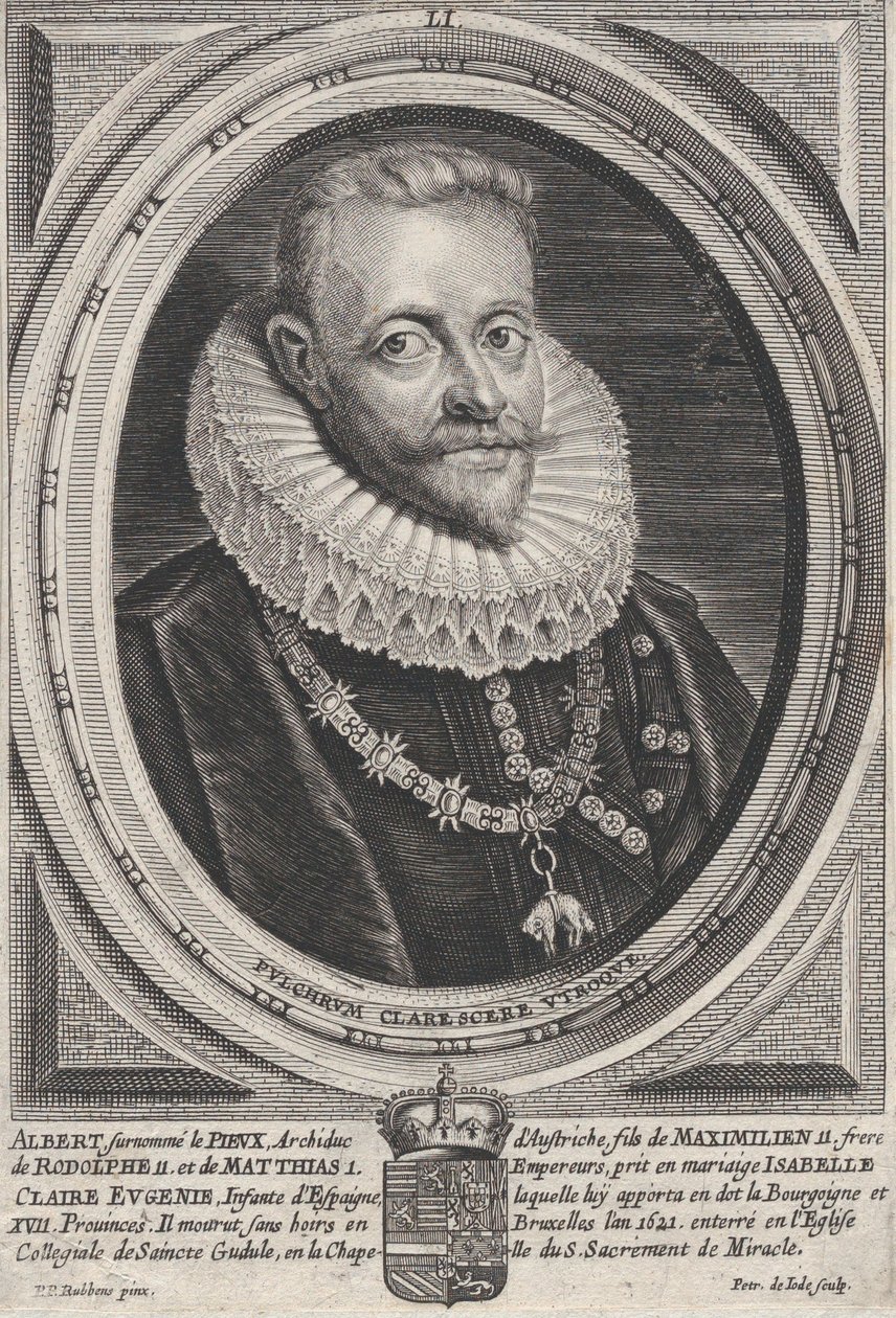 Portrett av Albert VII, erkehertug av Østerrike, ca. 1650. av Pieter de Jode II