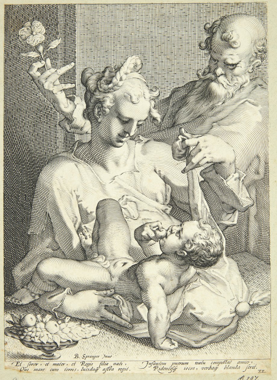 Den hellige familie av Pieter de Jode I
