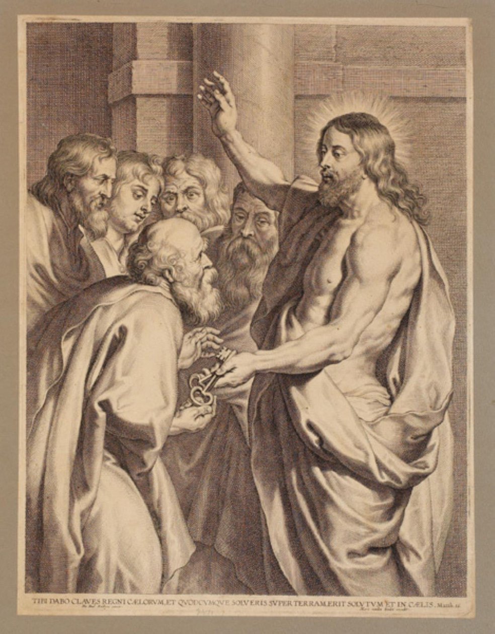 Kristus gir nøklene til Peter av Pieter de Jode I