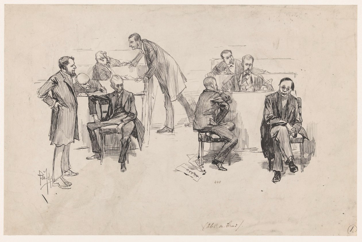 Representantenes hus under debatten om grunnlovsreformen i 1887 av Pieter de Josselin