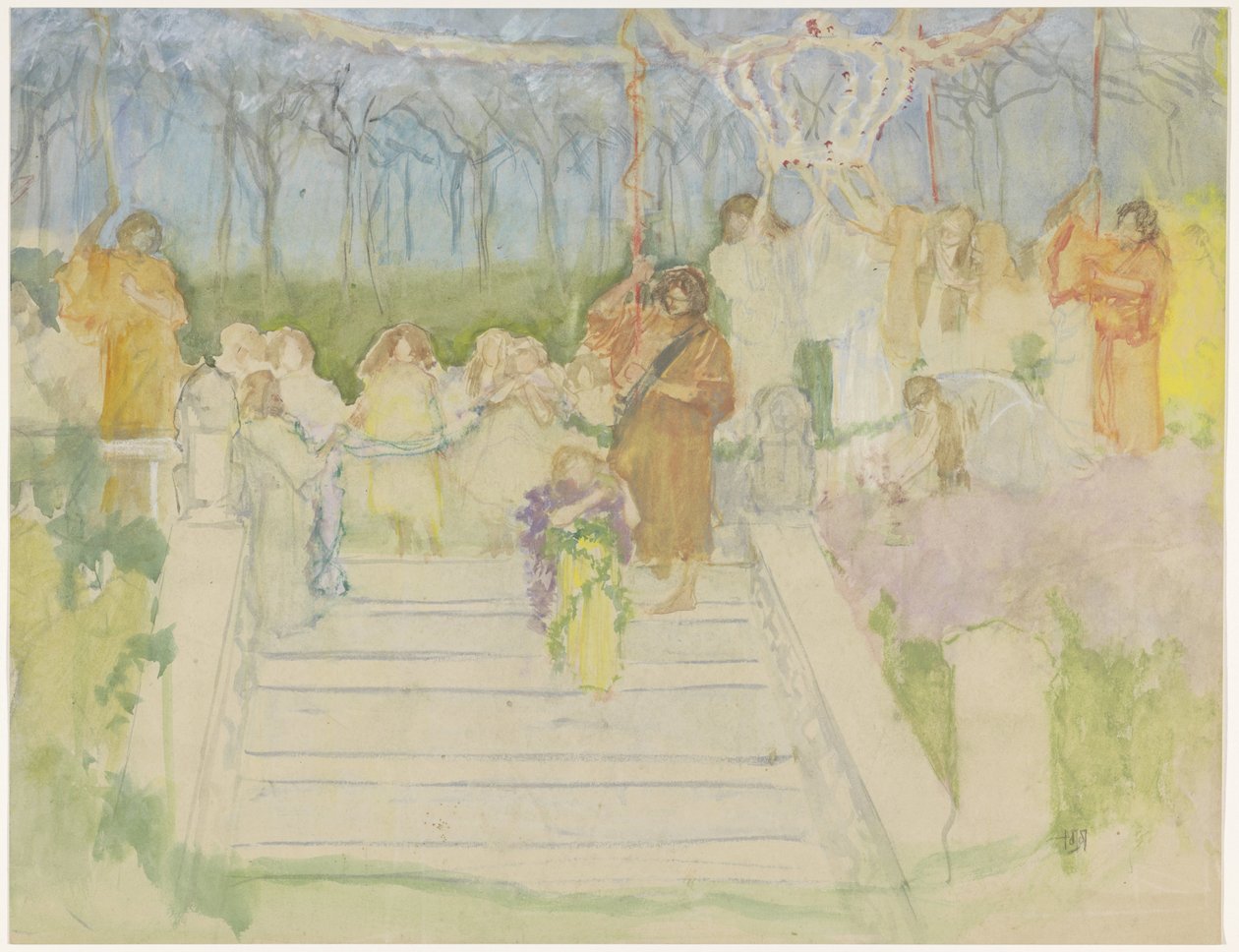 Tableau vivant i anledning bryllupet til dronning Wilhelmina i 1901 av Pieter de Josselin