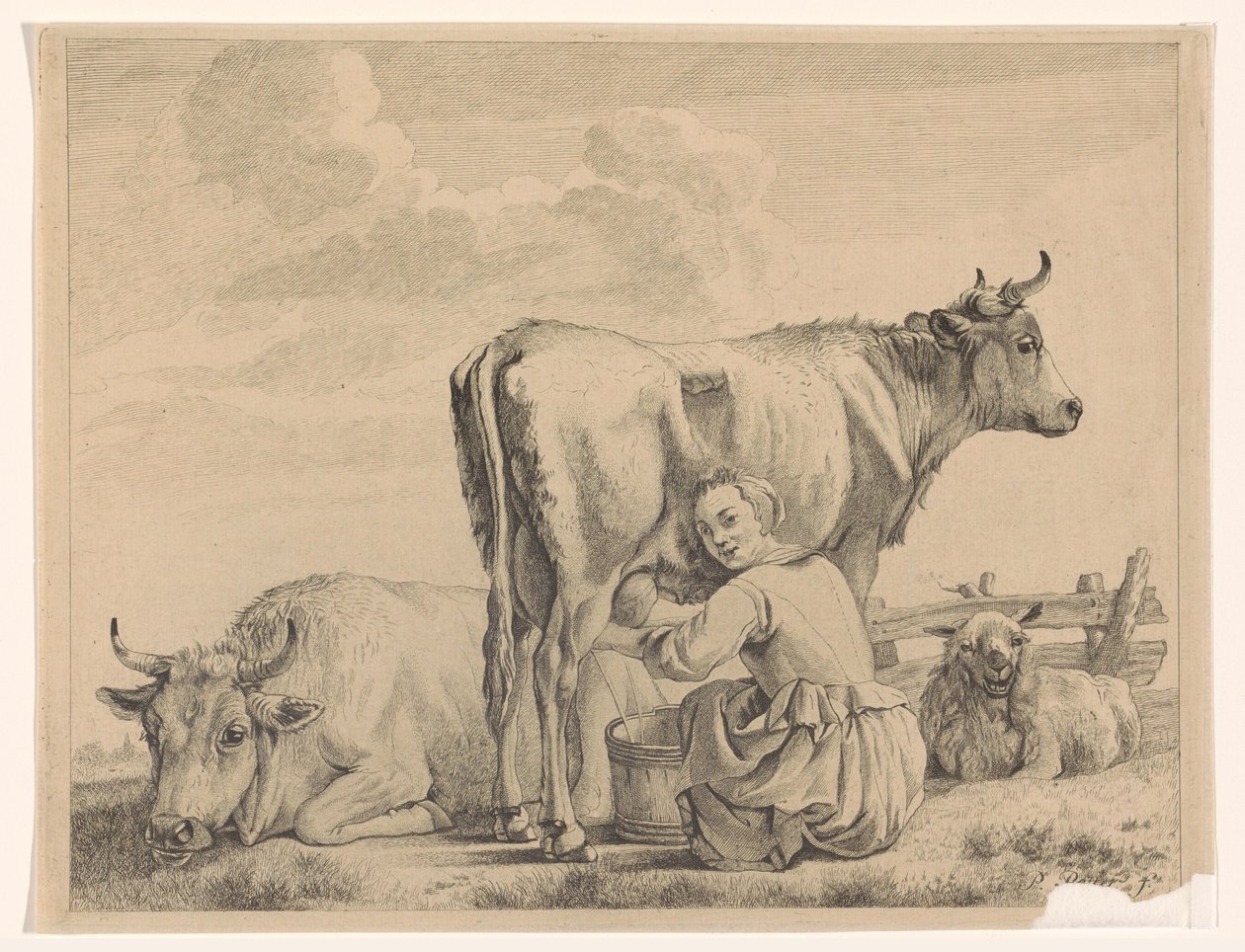 melkepike av Pieter de Mare