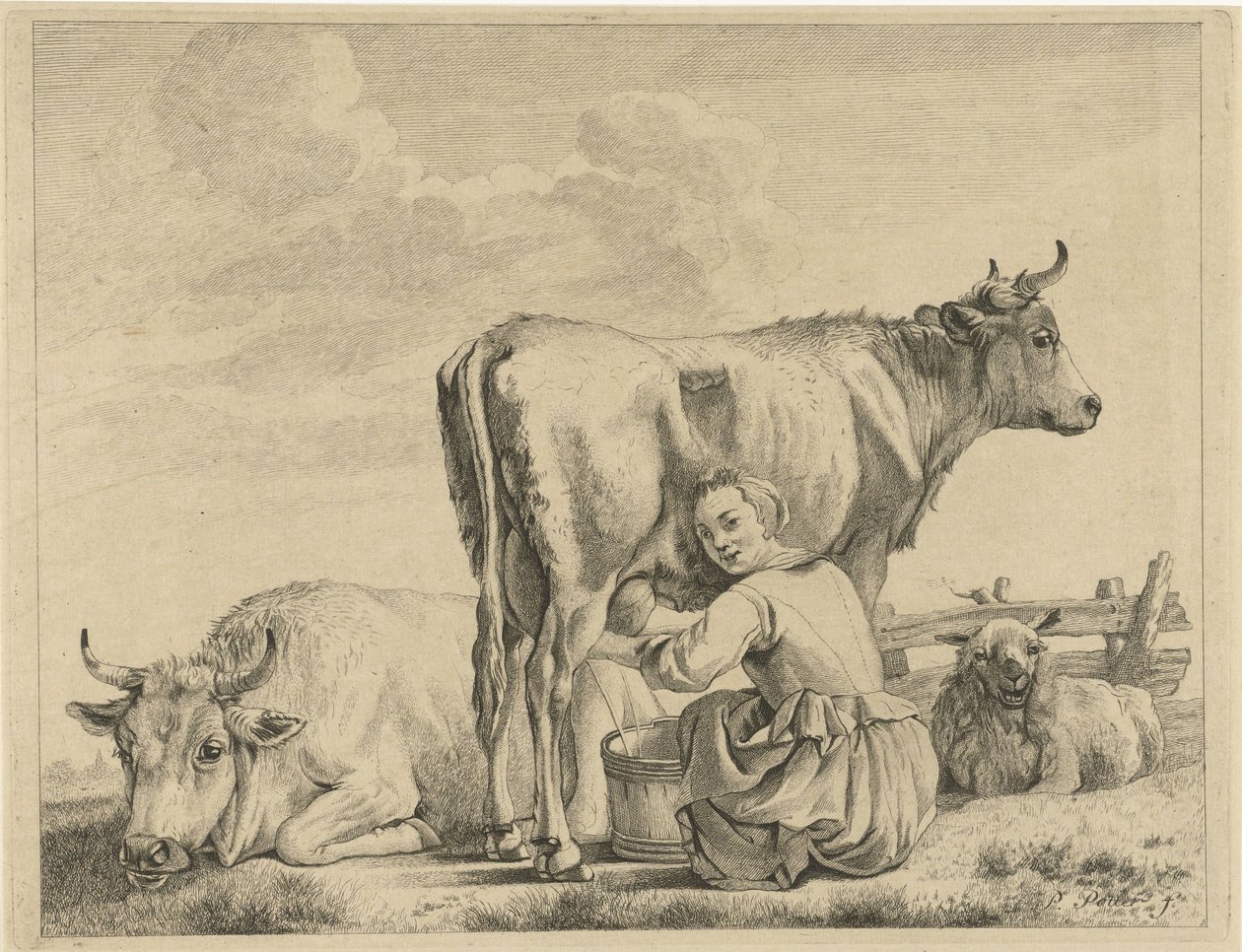 melkepike av Pieter de Mare