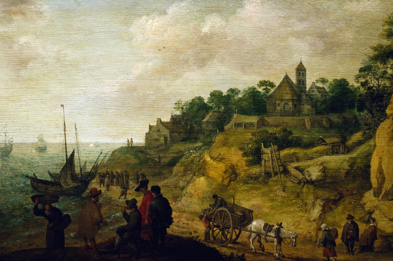 Nederlandsk landskap, tilskrevet Pieter de Neyn (1597-1639). av Pieter de Neyn
