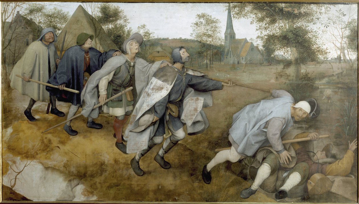 Lignelsen om de blinde - Maleri av Pieter Bruegel the Elder