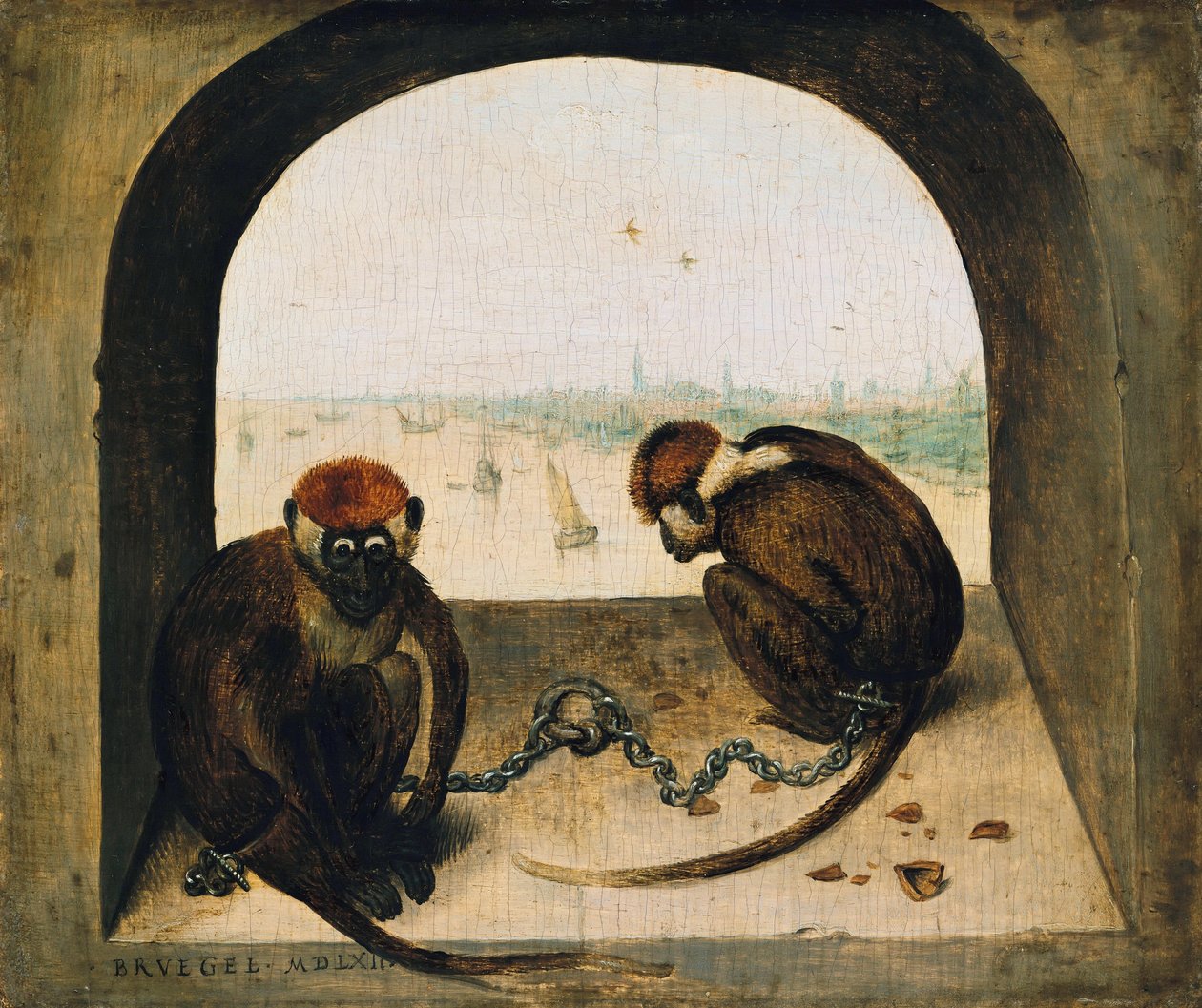 To lenkede aper av Pieter Bruegel the Elder