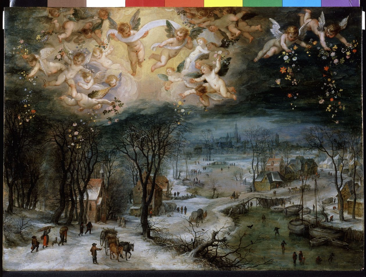 Vinterlandskap - av Pieter Bruegel den eldre (1525/30 - 1569). av Pieter Bruegel the Elder