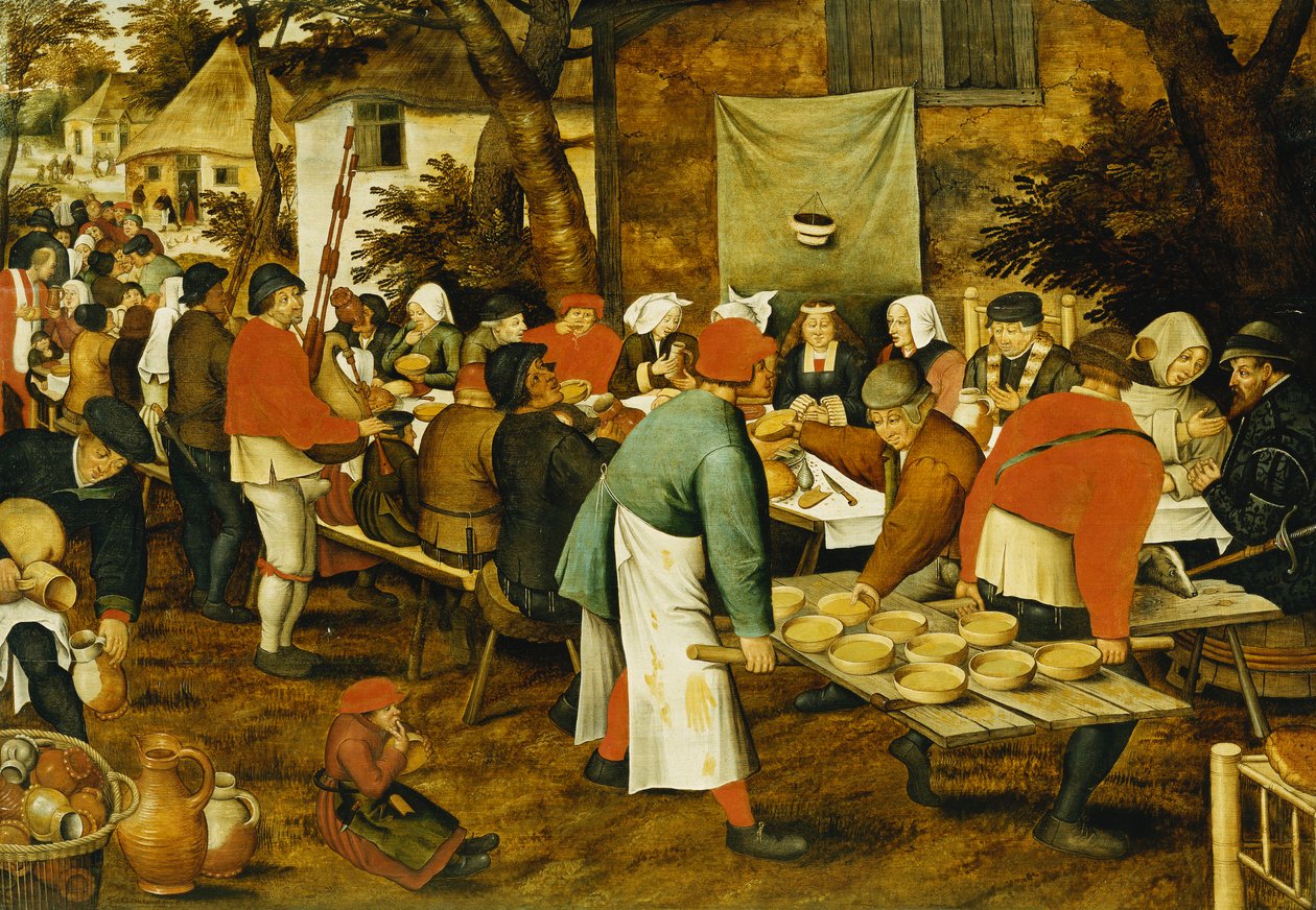 En bondebryllupsfest, 1630 av Pieter Brueghel the Younger