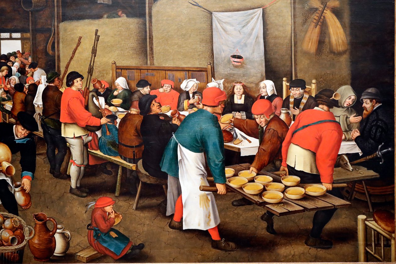 Evora museum. Brueghel, Pieter den yngre (ca. 1564-1638). Bryllupsfest (eller bondebryllup) av Pieter the Younger Brueghel