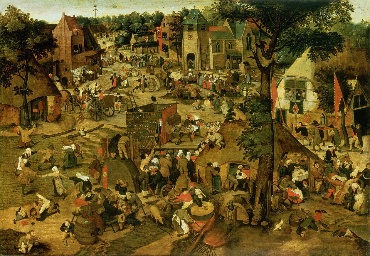Messe med teaterpresentasjon av Pieter the Younger Brueghel