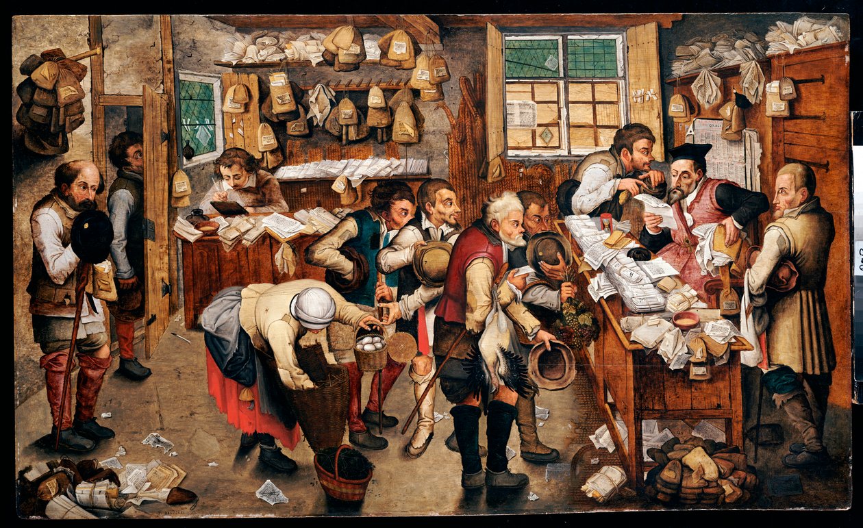 Bønder som betaler tiende av Pieter Brueghel the Younger