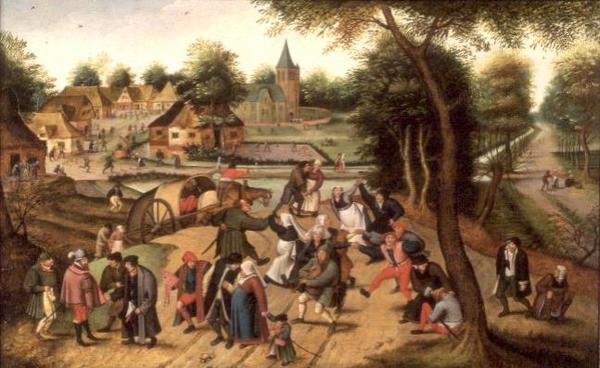 Tilbake fra Kermesse (panel) av Pieter the Younger Brueghel