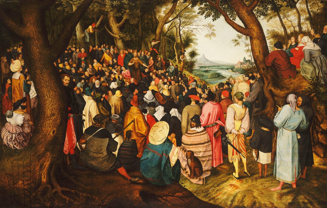 Døperen Johannes forkynner i villmarken, ca. 1633-50 av Pieter Brueghel the Younger