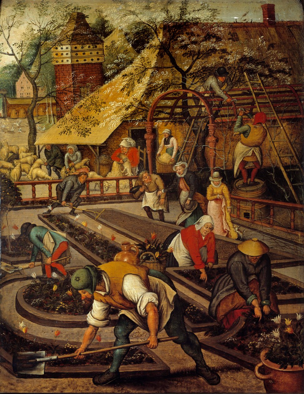 Vårmaleri av Pieter le Jeune dit Brueghel d'Enfer (Breughel, Bruegel eller Breugel) (1564-1638) Søn fra 1600-tallet. 0,43x0,34 m Lille, Museum of Fine Arts av Pieter the Younger Brueghel