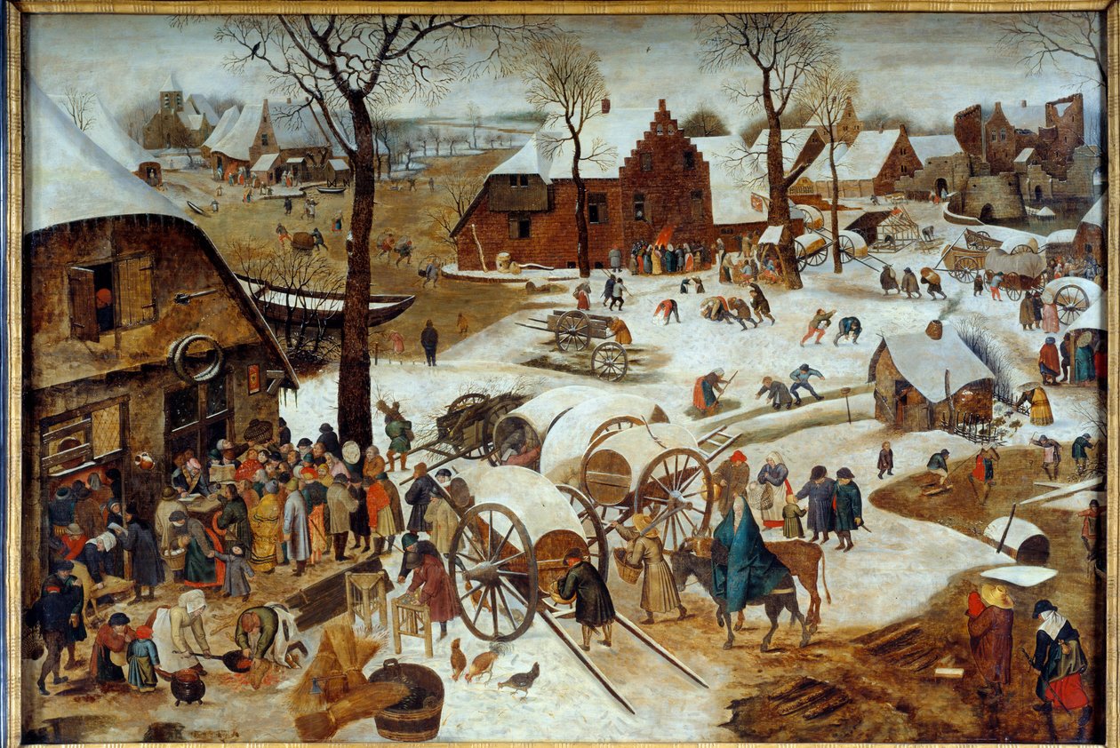 Betalingen av kronen eller denombrementet et Bethlehem-maleri av Pieter the Jeune dit Brueghel d