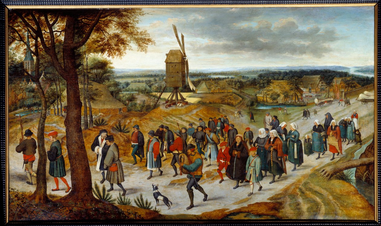 Bryllupsprosesjonen av Pieter Brueghel II den unge kjent som Brueghel d