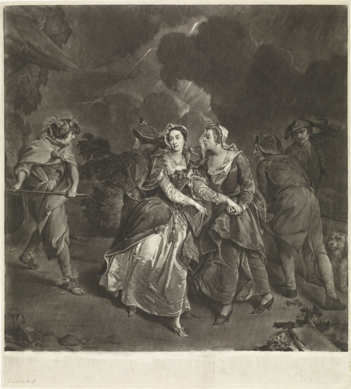 Skuespiller Susannah Maria Cibber som Cordelia av Pieter van Bleeck