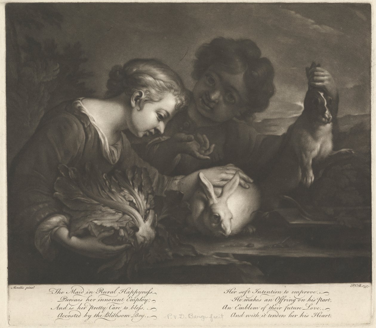 Hushjelpen i landlig lykke av Pieter van Bleeck