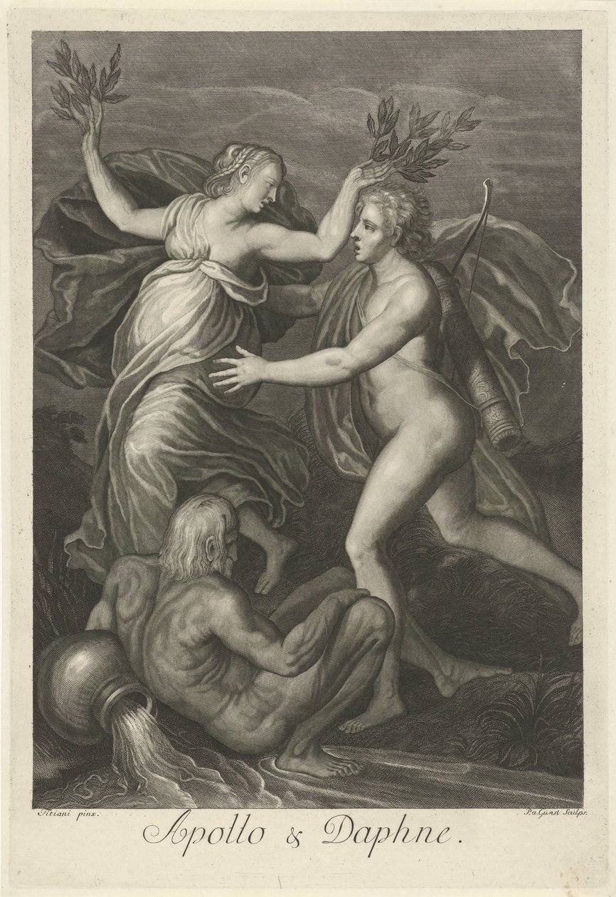 Apollo og Daphne (tittel på objekt) Mytologiske kjærlighetshistorier (serietittel) av Pieter van Gunst