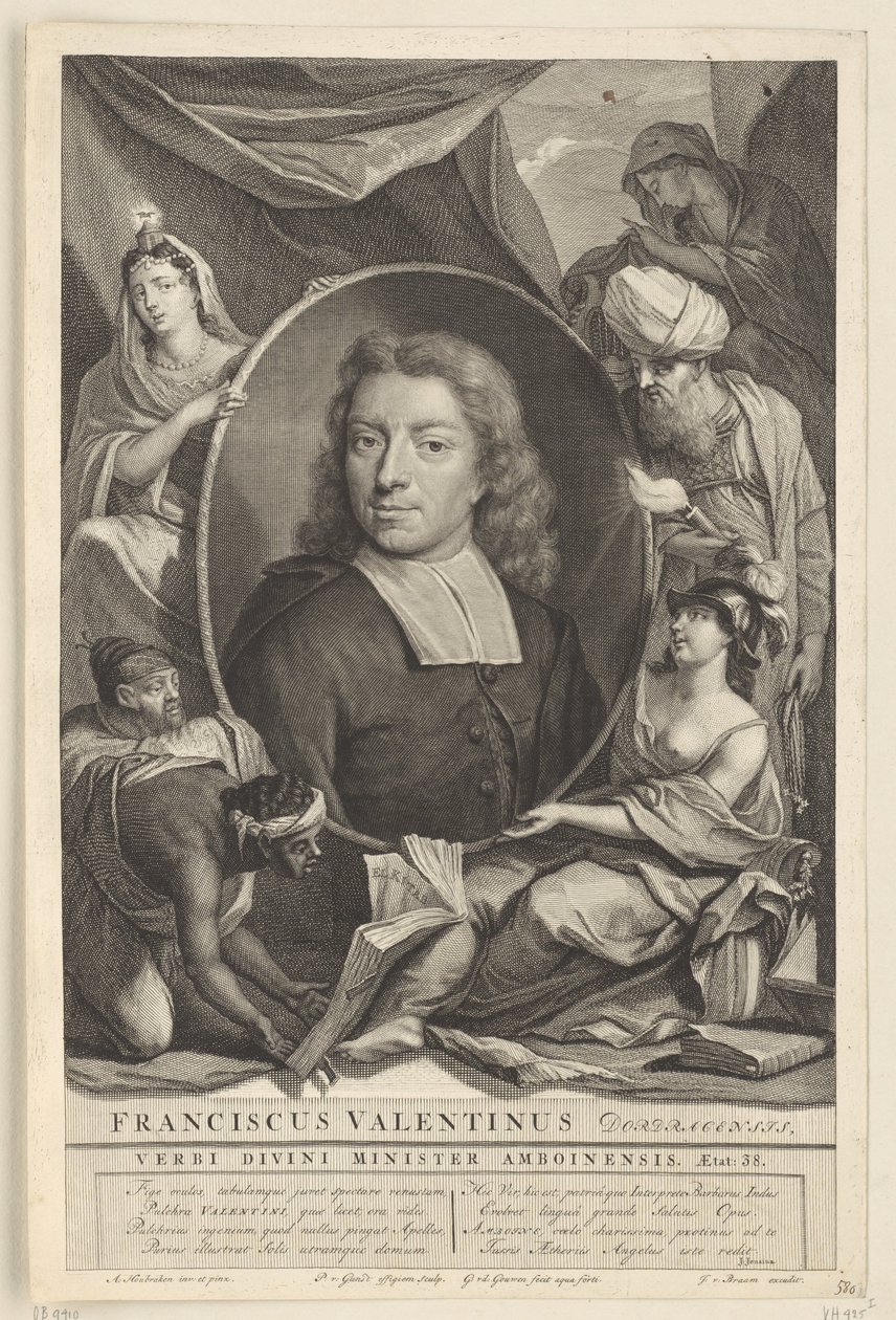 Portrett av François Valentijn Francis Valentinus (tittel på objekt) av Pieter van Gunst