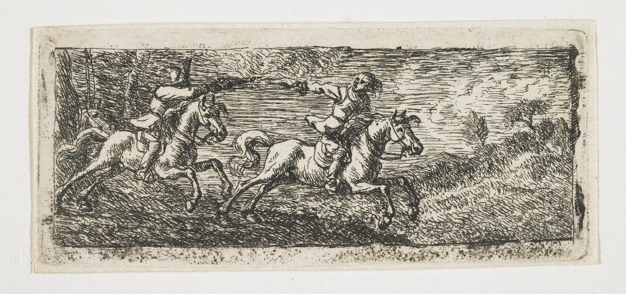 To ryttere som kjemper av Pieter van Laer