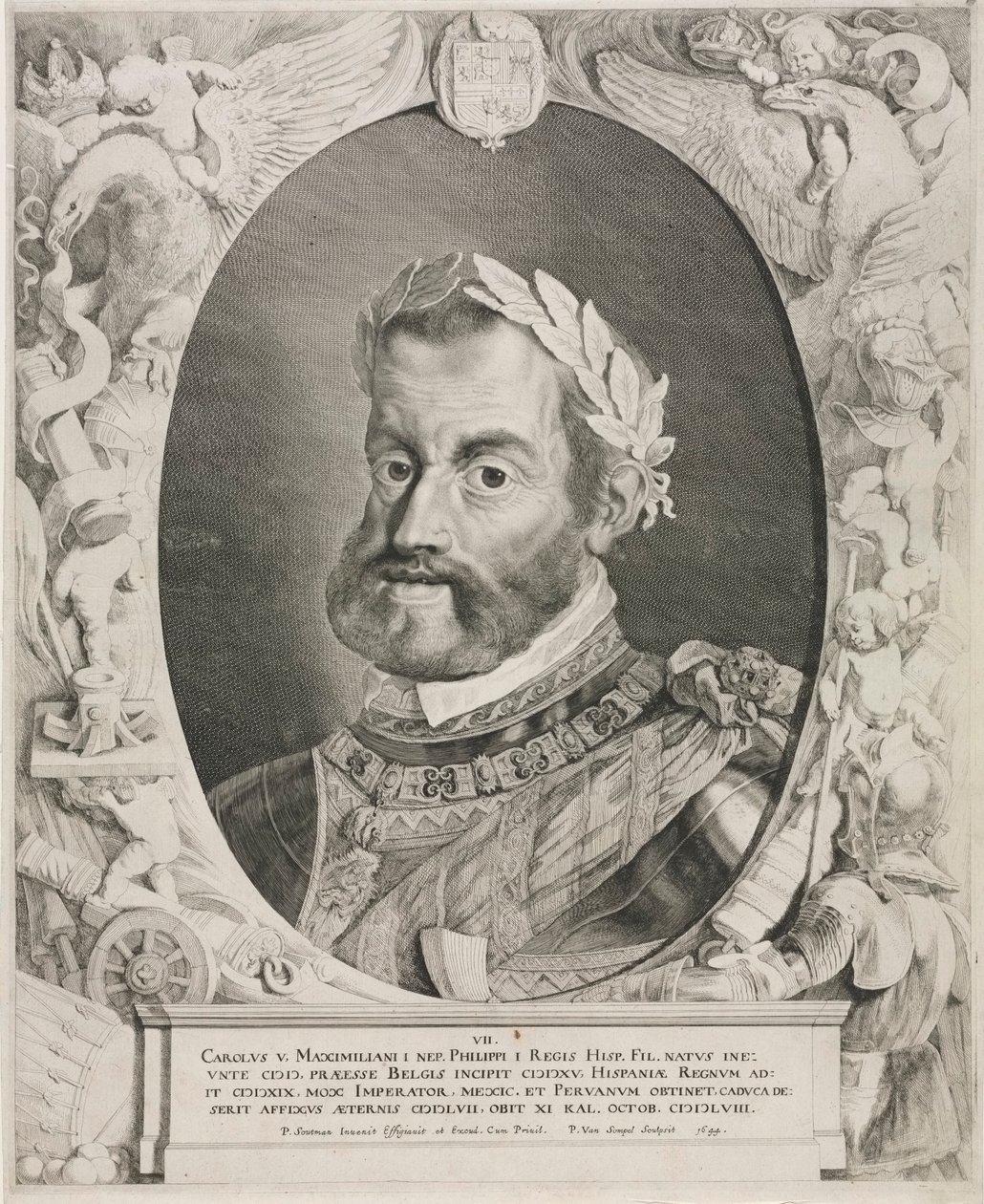 Portrett av keiser Charles V av Pieter van Sompel