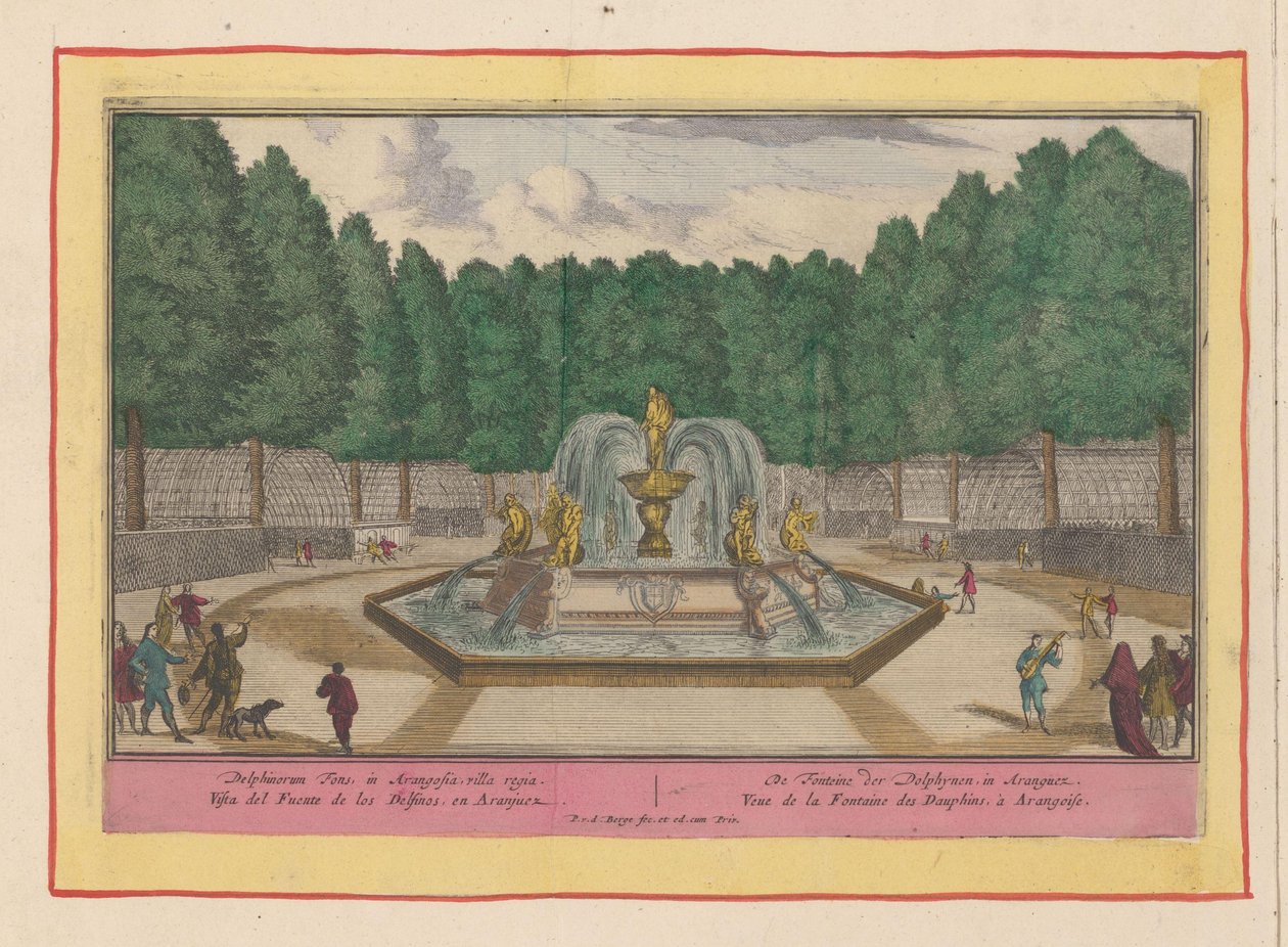 Fontein van de dolfijnen i Aranjuez De Fonteine ​​der Dolphynen, i Aranguez Theatre of Spain (...) (serietittel) av Pieter van den Berge