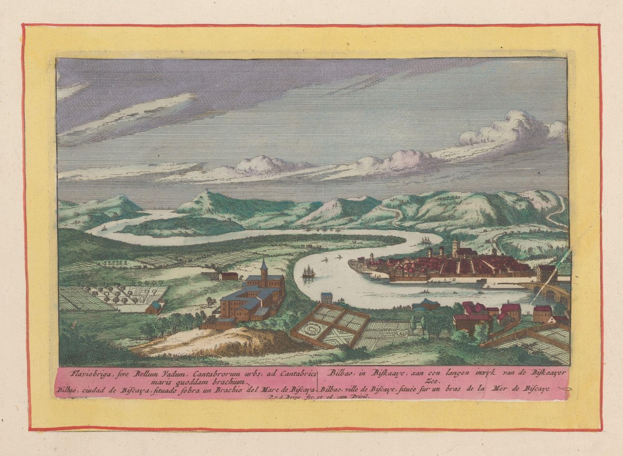 Utsikt over Bilbao Bilbao, i Biskaaye, ved en lang inngang til Biskaayerhavet (...) (tittel på objekt) Theatrum Hispaniae (...) (serietittel) av Pieter van den Berge