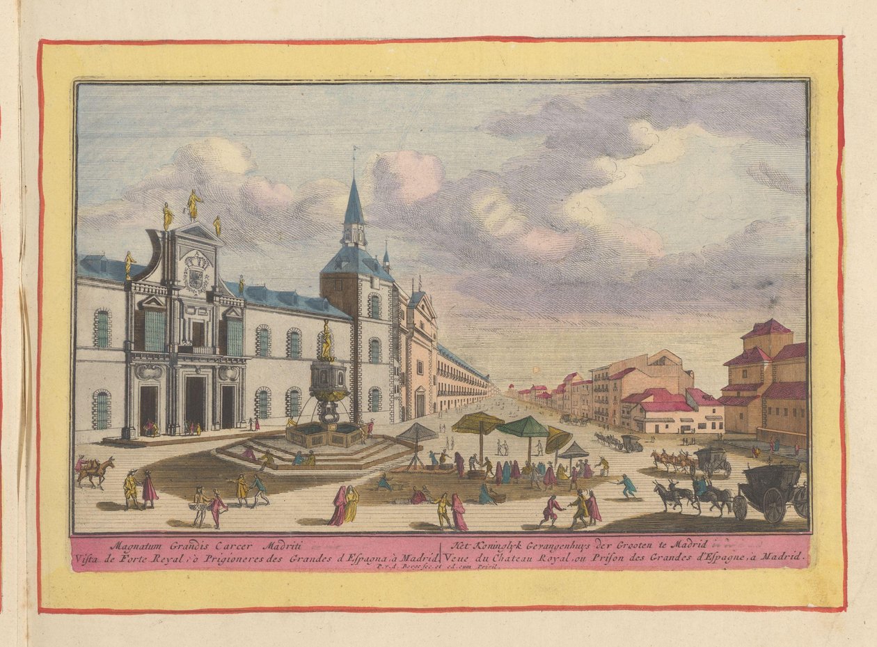Kongelig fengsel i Madrid Koninglyk Gevangenhuys der Grooten i Madrid (tittel på objekt) Theatrum Hispaniae (...) (serietittel) av Pieter van den Berge