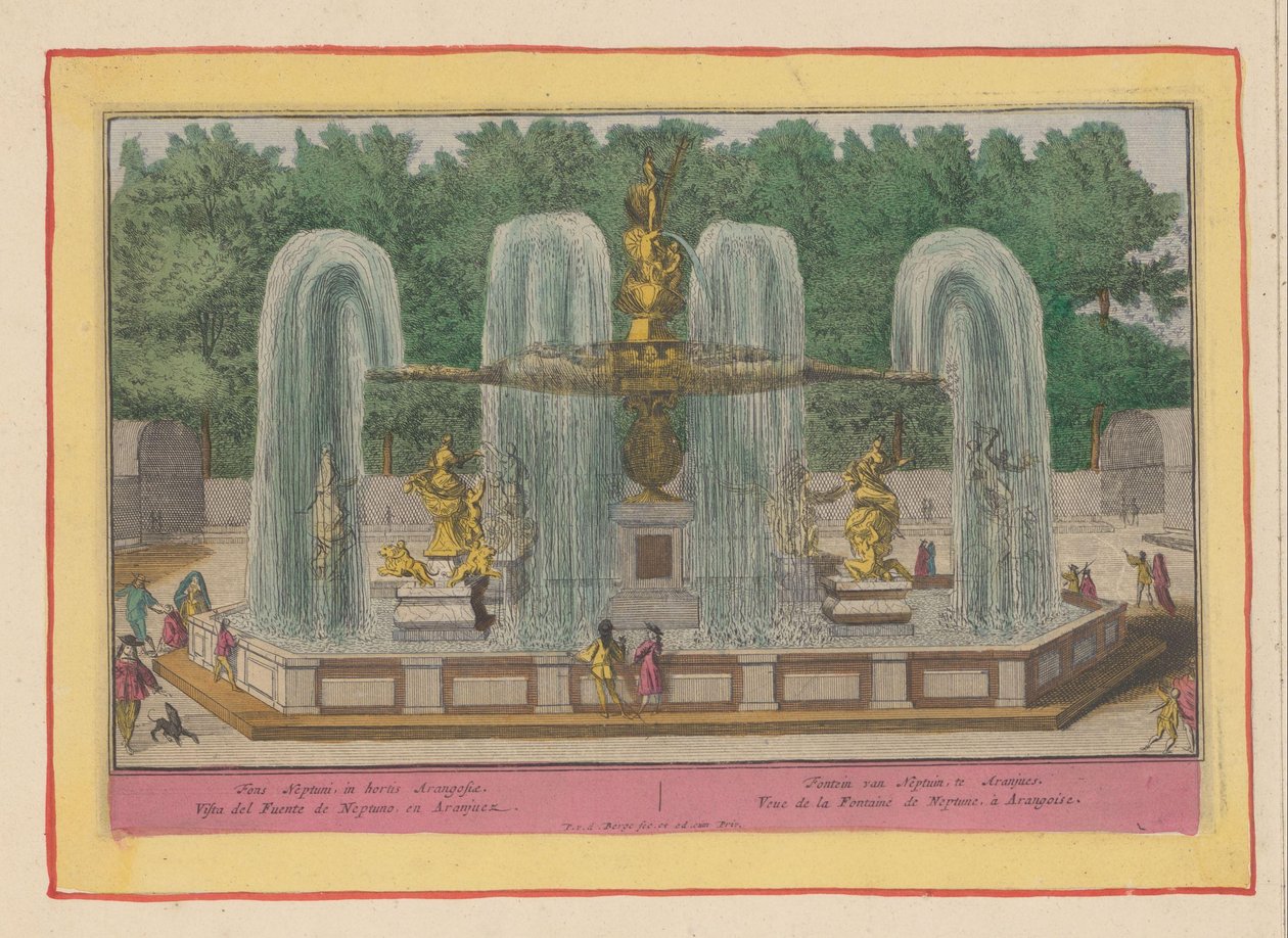 Neptunesfontein i Aranjuez Fontein van Neptuin, te Aranjues/ Neptunfontenen, i hagene til Arangosiae (...) (tittel på objekt) Theatre of Spain (...) (serietittel) av Pieter van den Berge