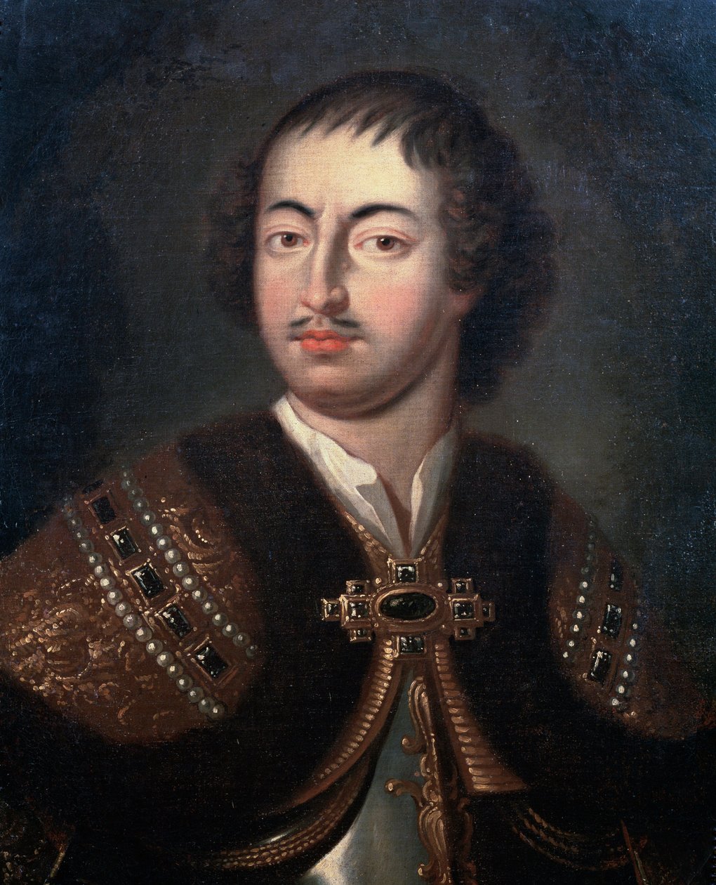 Portrett av russisk keiser Peter den store (maleri av Pieter van der (after) Werff