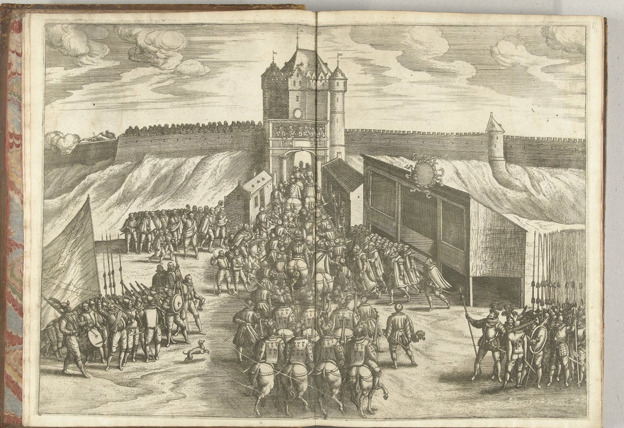 Inntreden av erkehertug Ernst ved en byport i Brussel, 1594 av Pieter van der Borcht (I) (attributed to)