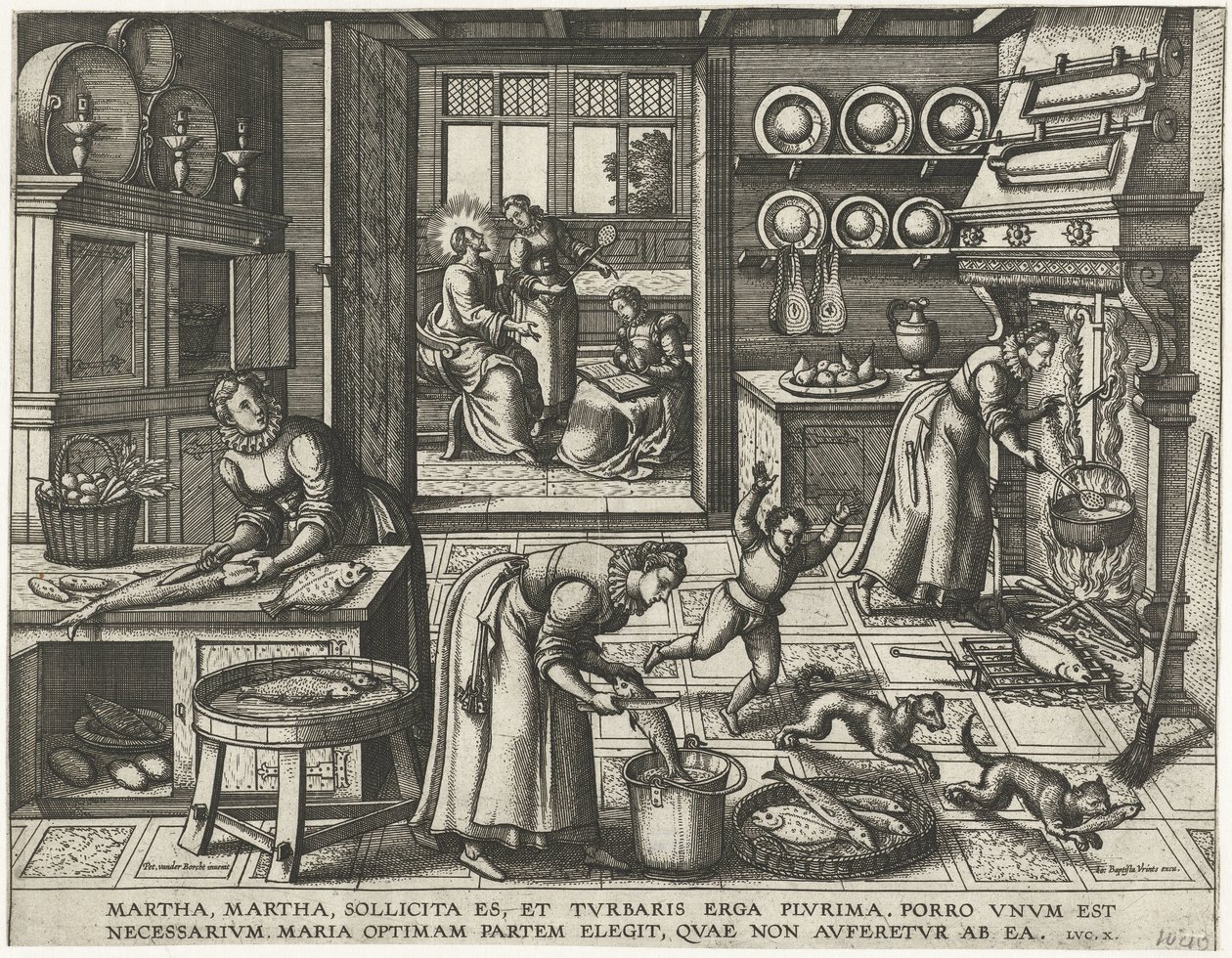 Kristus i huset til Marta og Maria av Pieter van der Borcht (I)