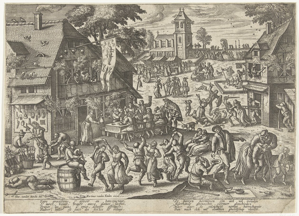 Fest for St. Sebastian-lauget av Pieter van der Borcht (I)