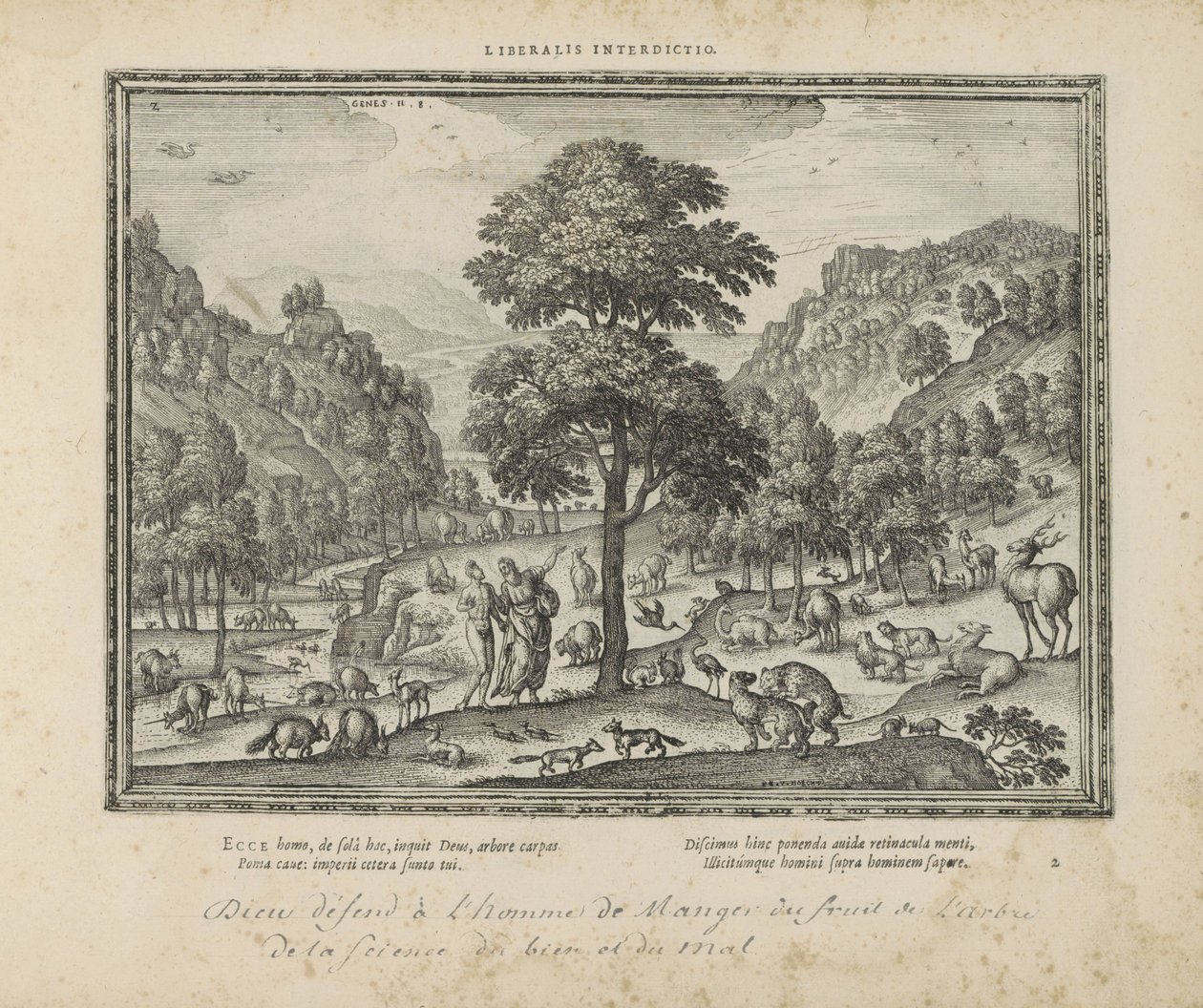 God toont Adam het paradijs Liberalis interdictio (title on object) Emblemata Sacra è praecipuis utriusque testamenti historiis concinnata (Oude Testament) (series title) Imagines et figurae bibliorum (series title)   1374342   no       norwegian Successfu av Pieter van der Borcht (I)