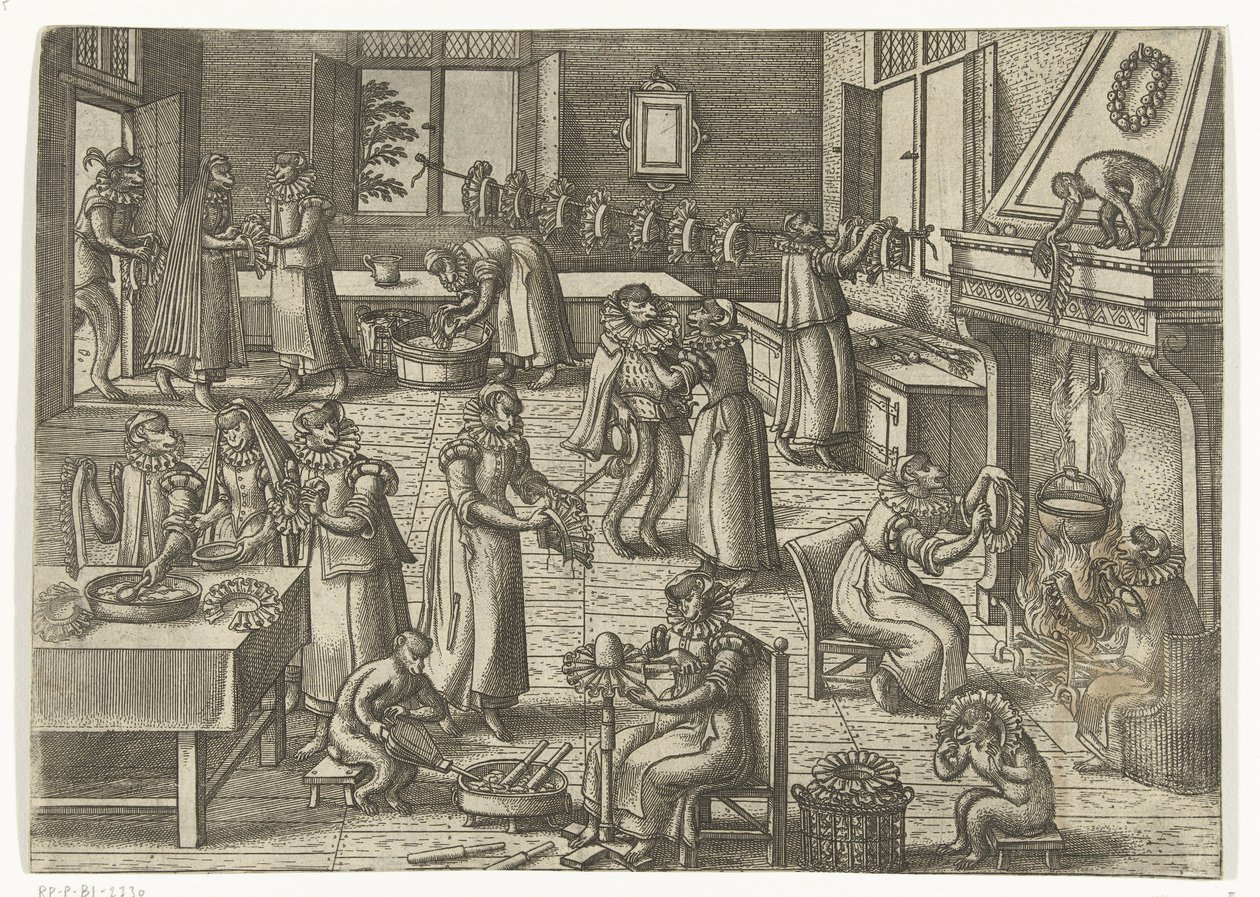 krage studio Apenspel (serietittel) av Pieter van der Borcht (I)