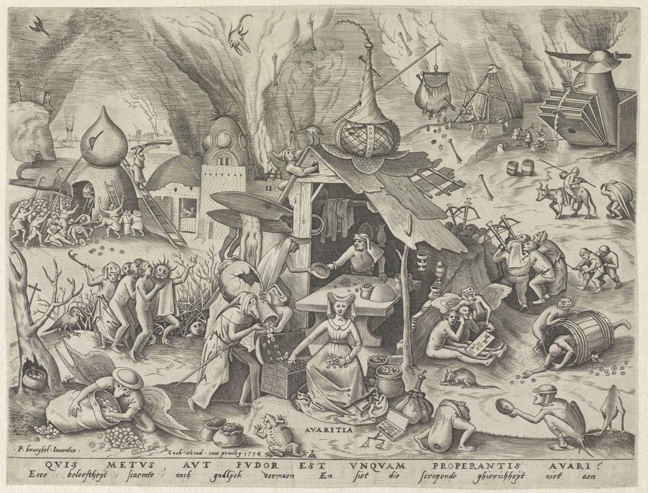 grådighet Avaritia (tittel på objekt) The Seven Deadly Sins (serietittel) av Pieter van der Heyden