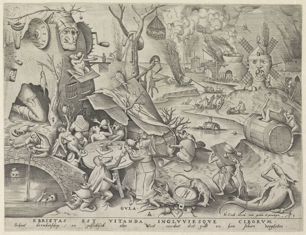fråtsing Gula (tittel på objekt) The Seven Deadly Sins (serietittel) av Pieter van der Heyden