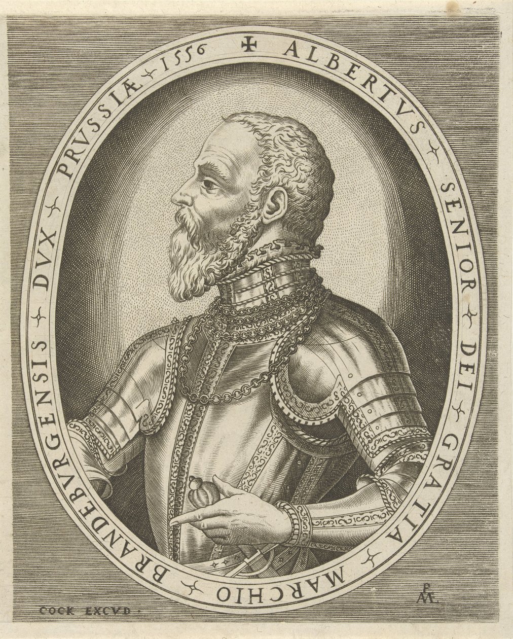 Portrett av Albrecht Friedrich, markgreve av Brandenburg Portretter av linjaler (serietittel) av Pieter van der Heyden