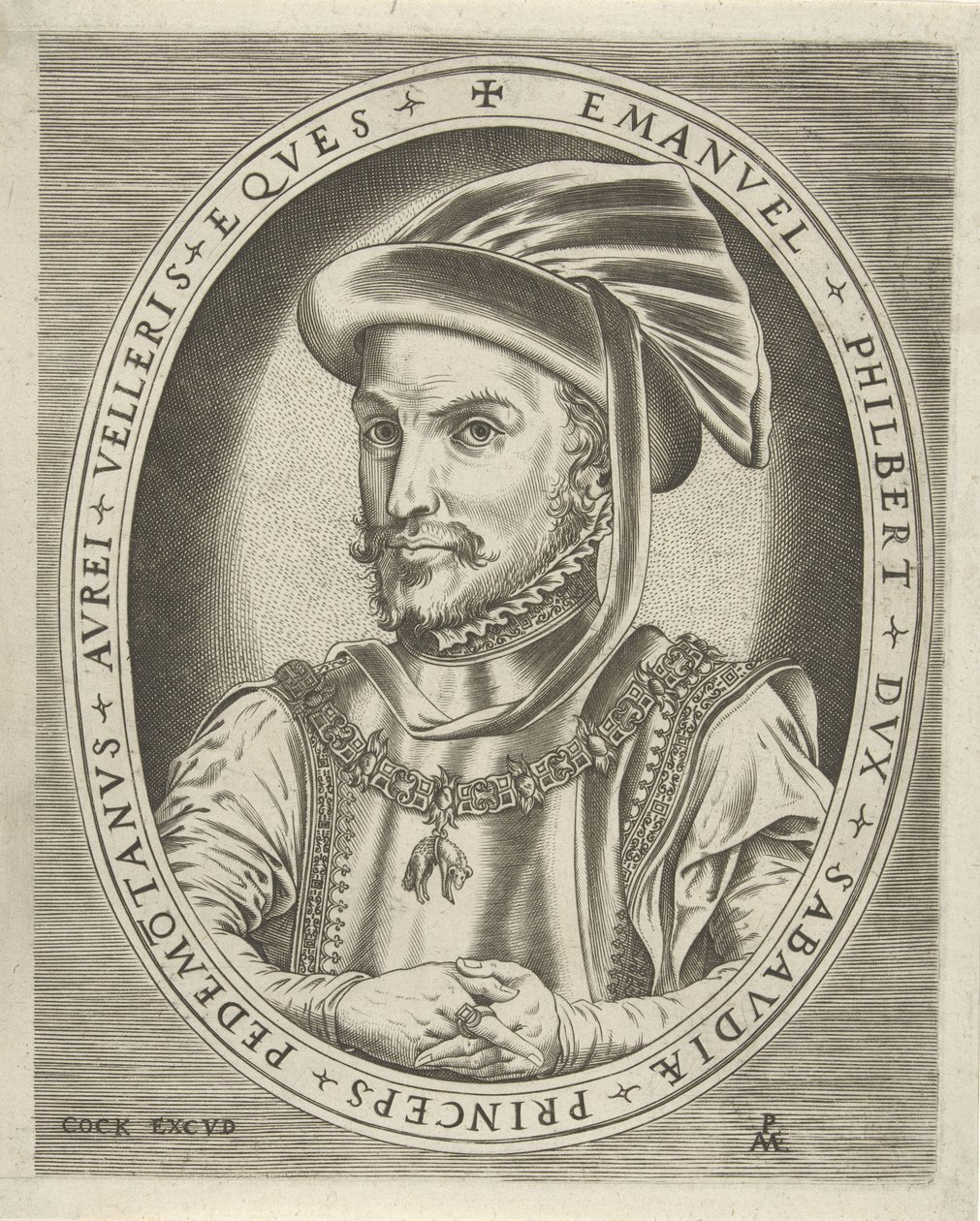 Portrett av Emanuel Philibert, hertugen av Savoy Portretter av linjaler (serietittel) av Pieter van der Heyden