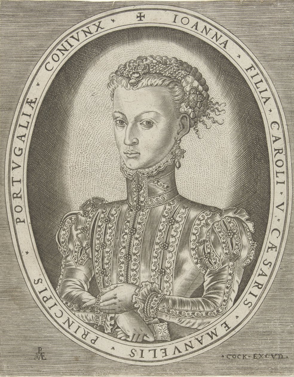 Portrett av Johanna av Habsburg Portretter av linjaler (serietittel) av Pieter van der Heyden