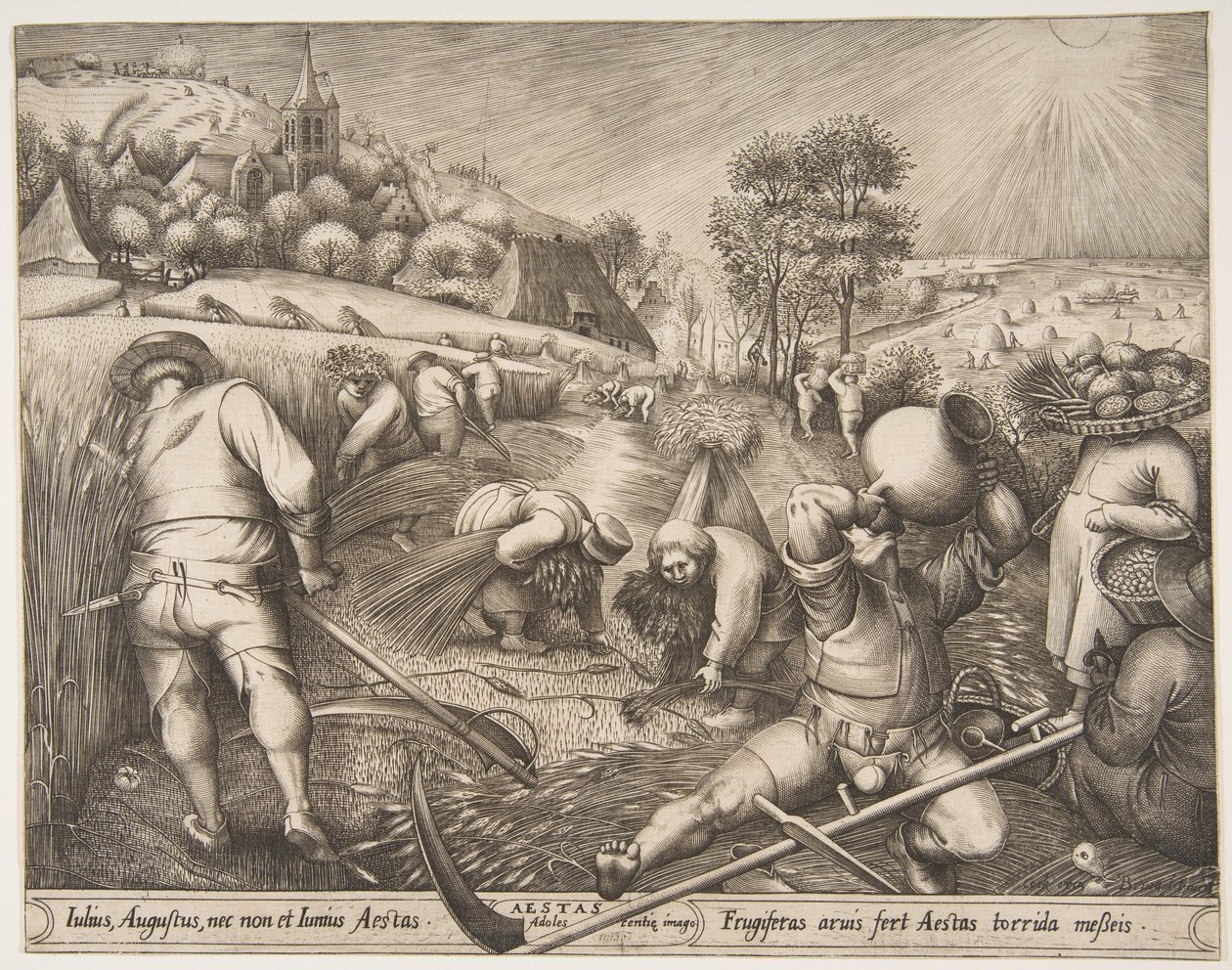 Summer Aestas fra serien The Seasons, 1570. av Pieter van der Heyden