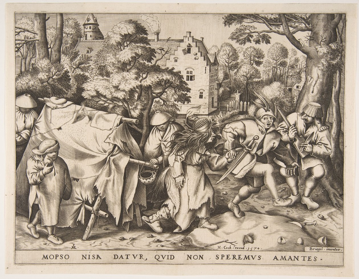 Den skitne bruden eller ekteskapet mellom Mopsus og Nisa, 1570. av Pieter van der Heyden