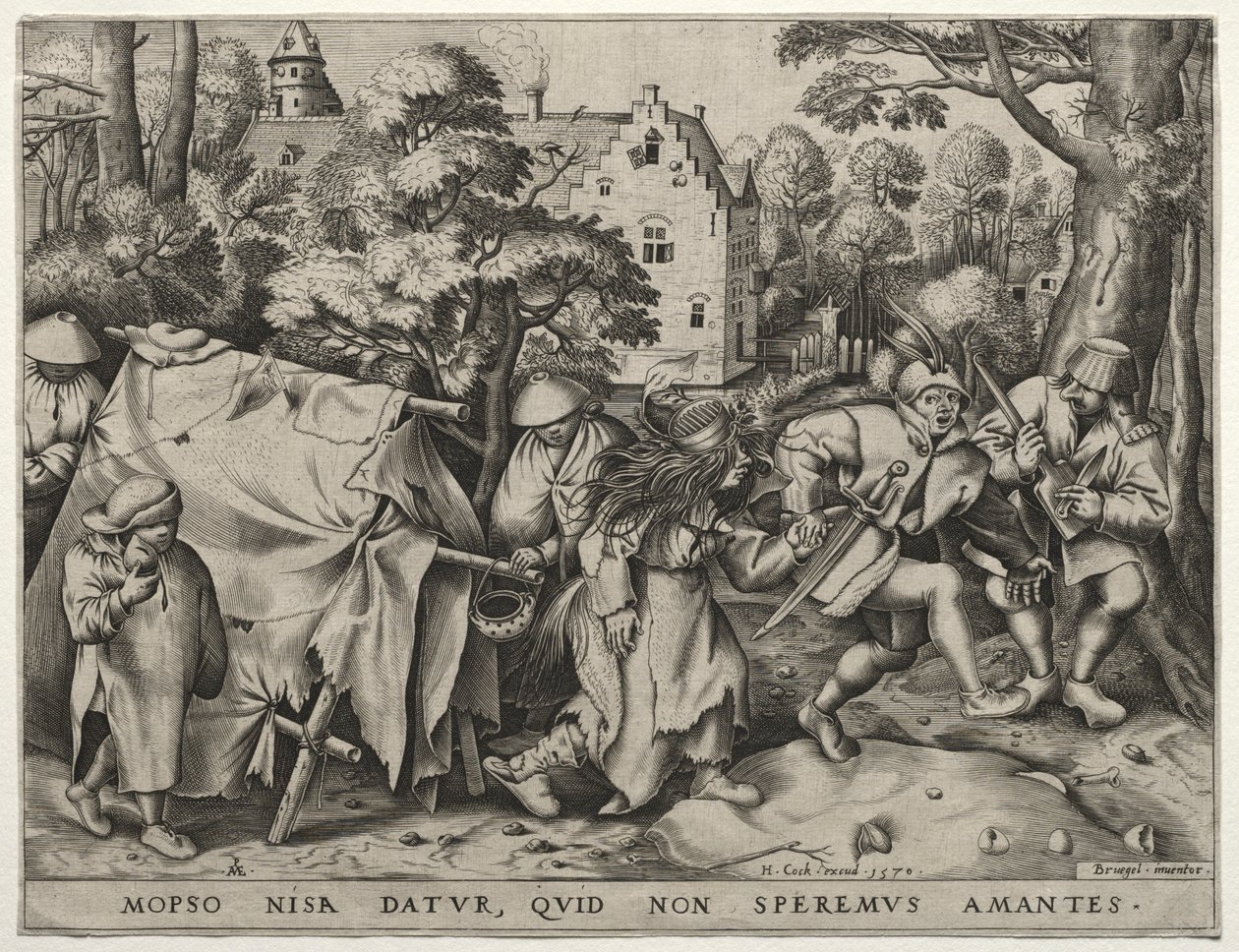 Bryllupet til Mopsus og Nisa, 1570. av Pieter van der Heyden