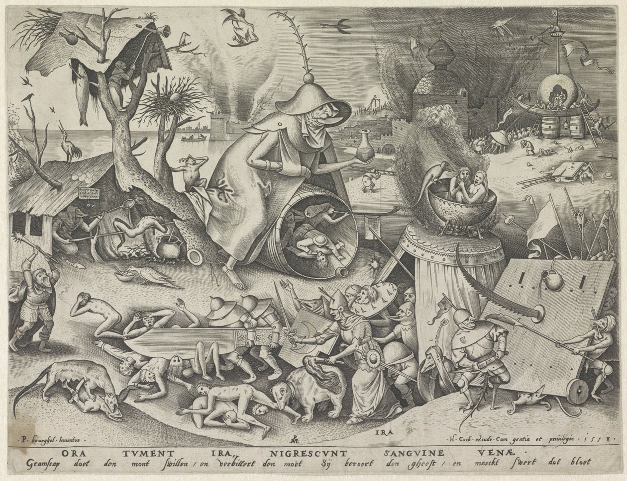 vrede Ira (tittel på objekt) The Seven Deadly Sins (serietittel) av Pieter van der Heyden