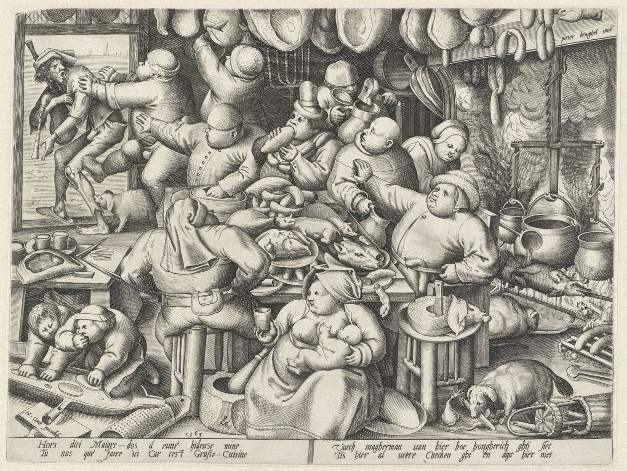 fettete kjøkken Magert kjøkken og det fete kjøkkenet (serietittel) av Pieter van der Heyden